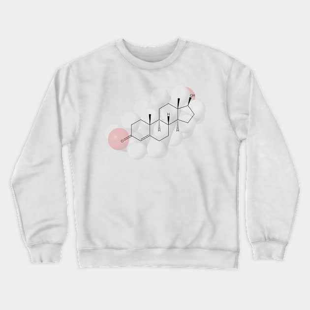 Testosterone Molecule Chemistry Crewneck Sweatshirt by ChemECool